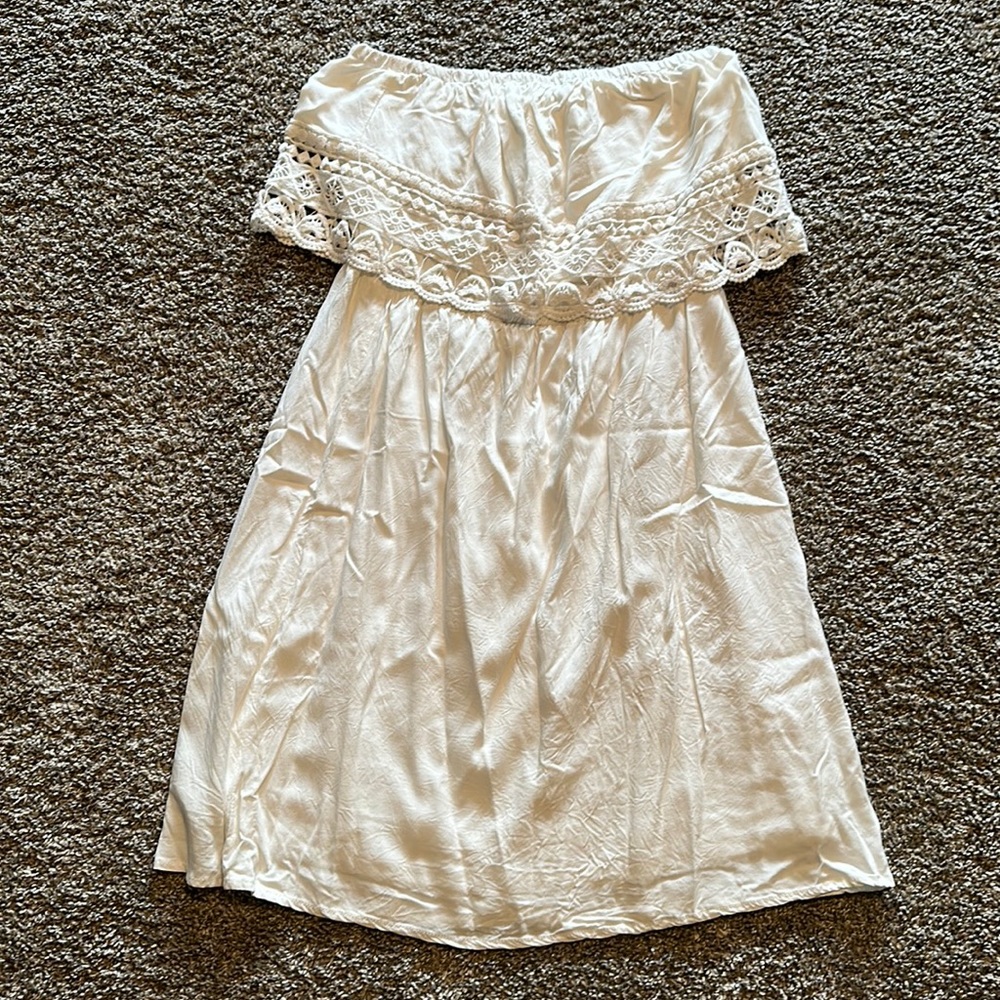 Maurice’s Size Small White Off-Shoulder Dress